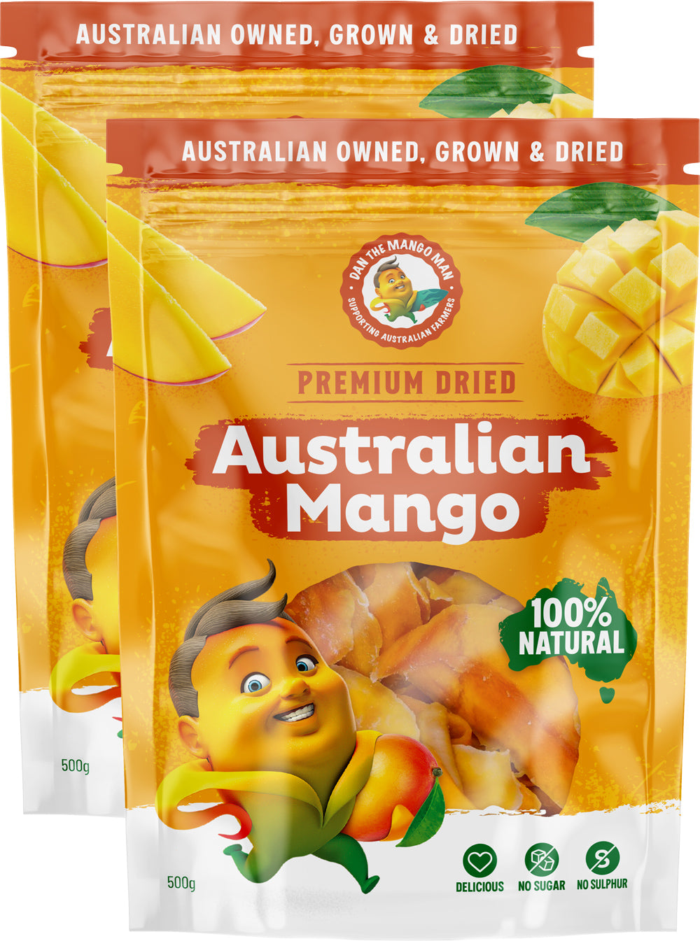 Australian Dried Mango - 1kg Bag