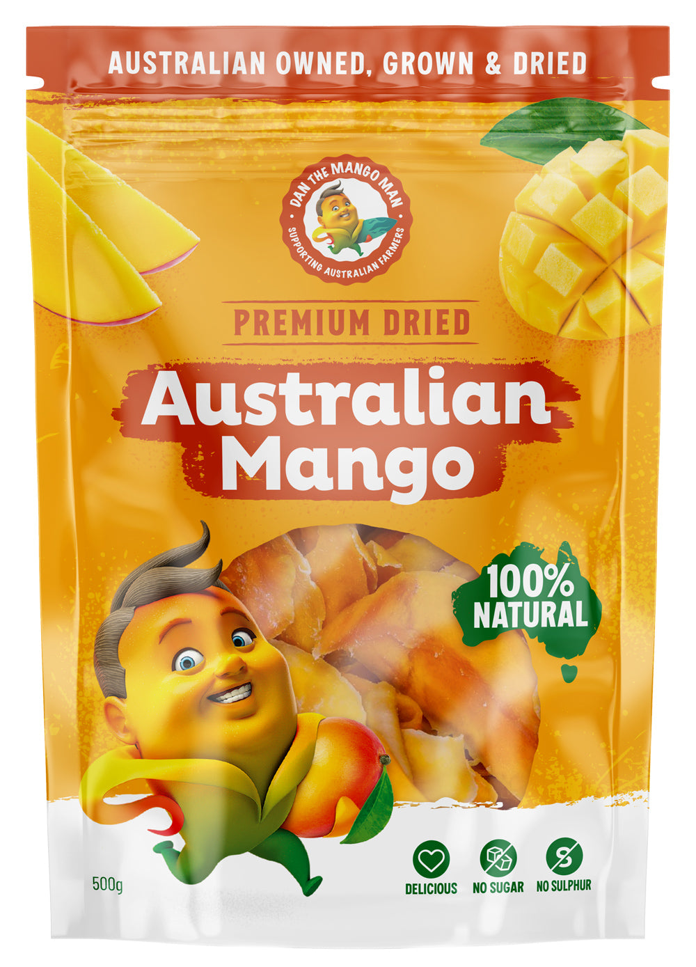 Australian Dried Mango - 500g Bag