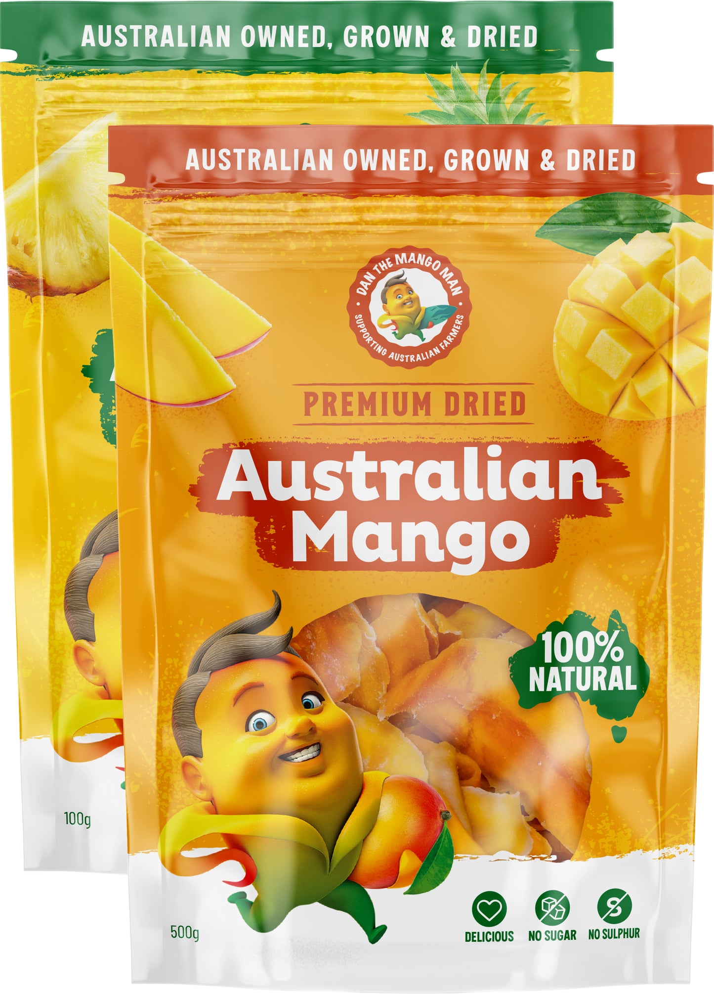 Dried Mango & Pinapple (Twin Pack 1kg)