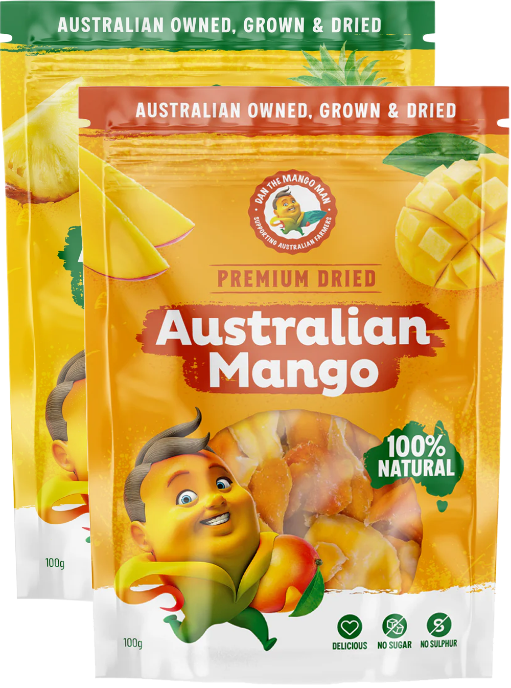 3 100g Dried Mango & 2 100g Pinapple (Mix Pack 500g)