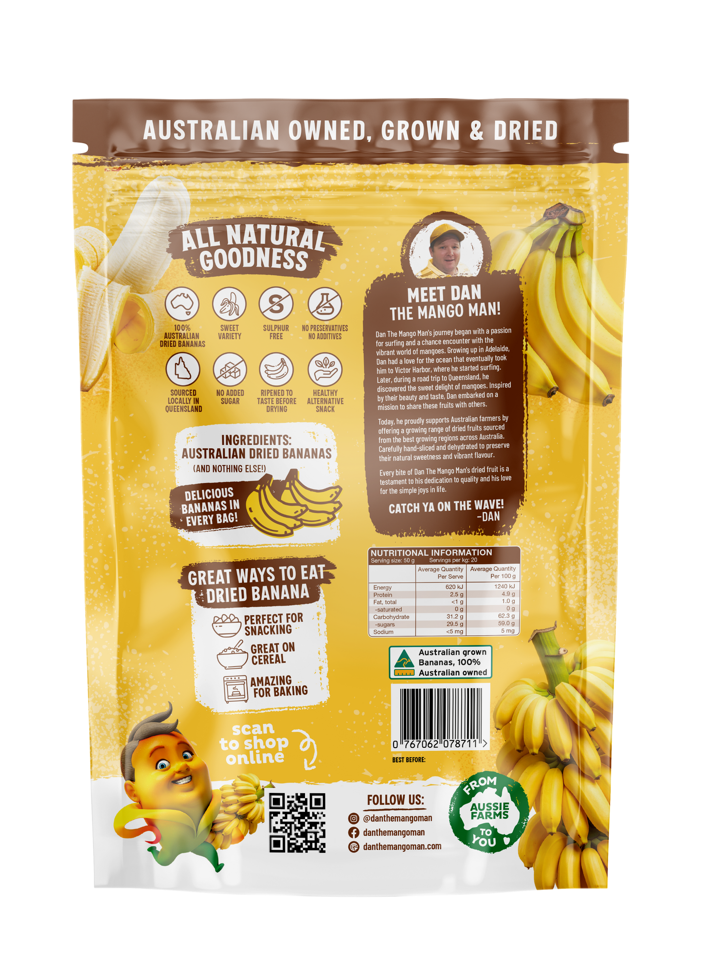 Australian Dried Banana - 250g