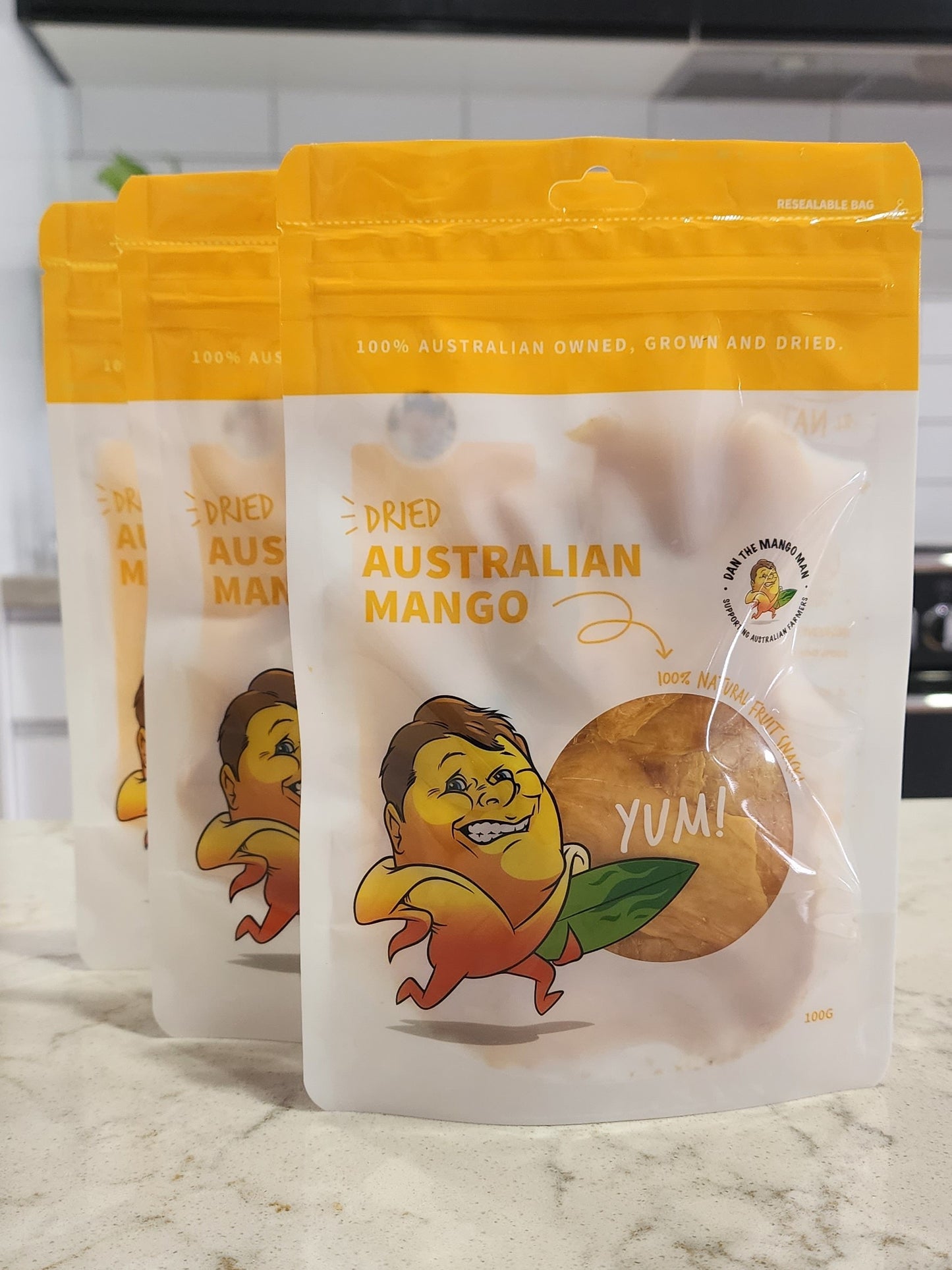 10 Pack - Australian Dried Mango - 100g Bags
