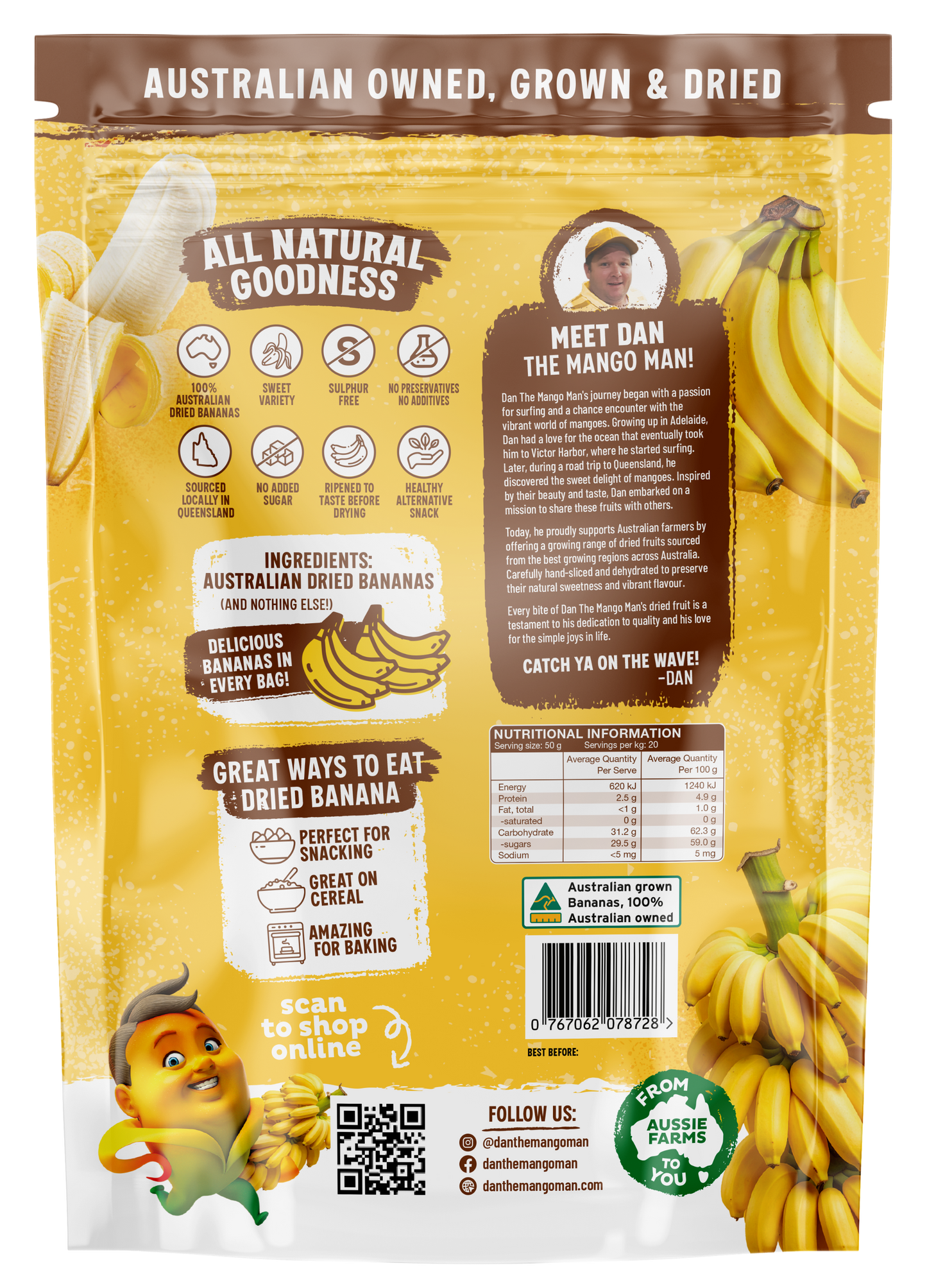 Australian Dried Banana - 700g