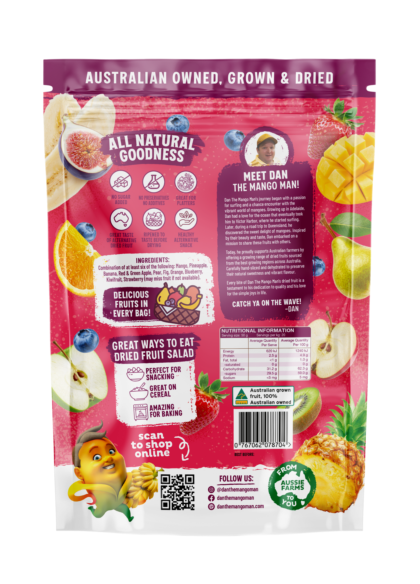 Australian Dried Fruit Salad - 100g