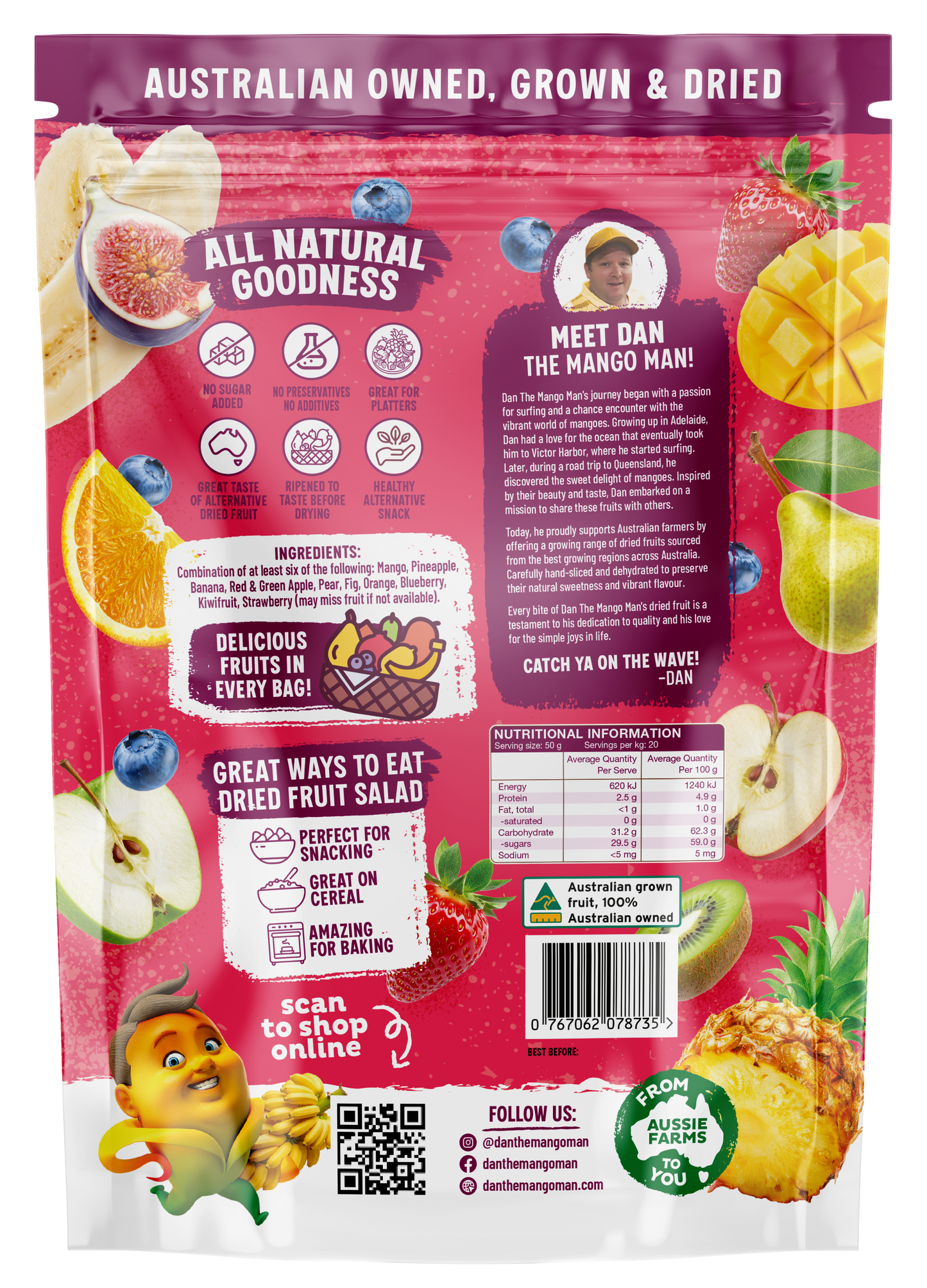 Australian Dried Fruit Salad (Twin Pack 1kg)